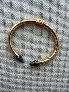 VITA FEDE • Mini Titan Two Tone Spike Tip Gold Gunmetal Cuff Bracelet